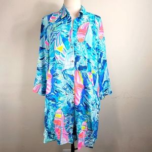 Lilly Pulitzer Emerald Tunic w/collar sz S
